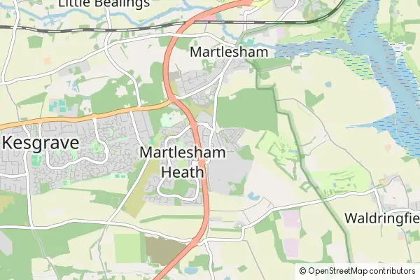 Mapa Martlesham Heath