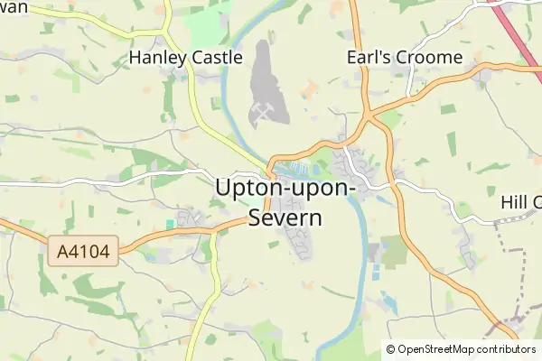 Mapa Upton upon Severn