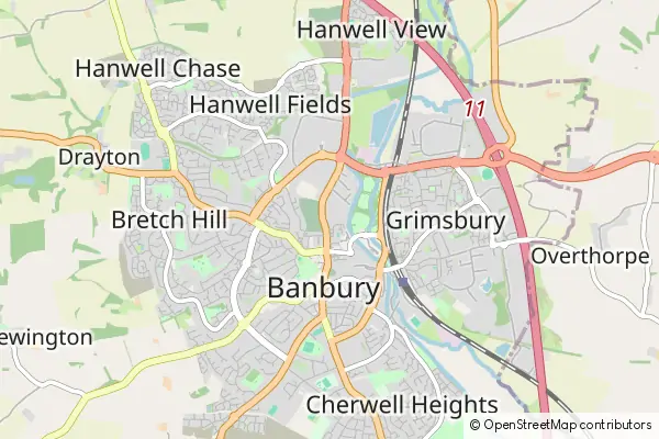 Mapa Banbury