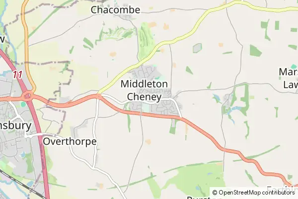 Mapa Middleton Cheney