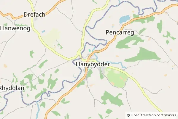 Mapa Llanybydder