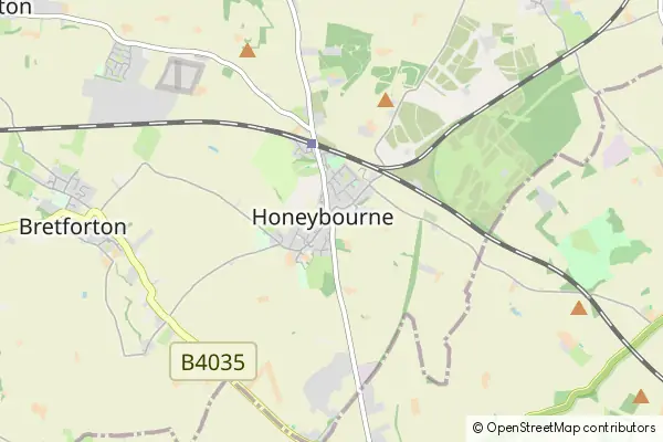 Mapa Honeybourne