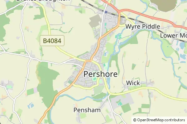 Mapa Pershore