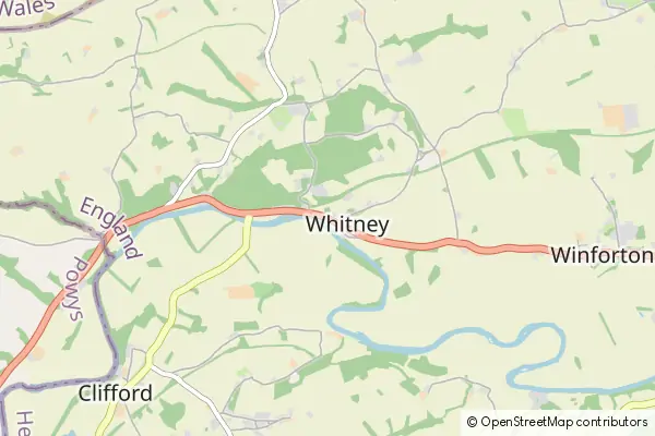 Mapa Whitney-on-Wye