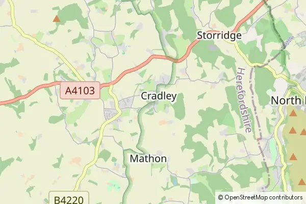 Mapa Cradley