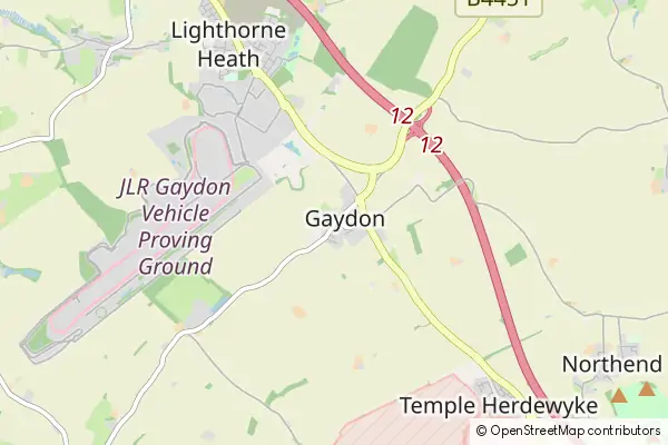 Mapa Gaydon