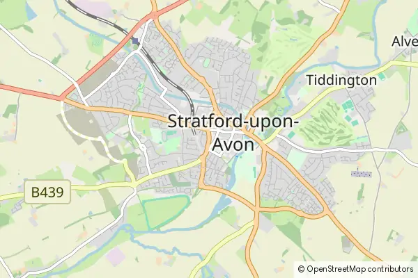 Mapa Stratford-upon-Avon