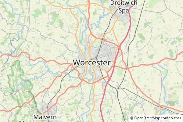 Mapa Worcester