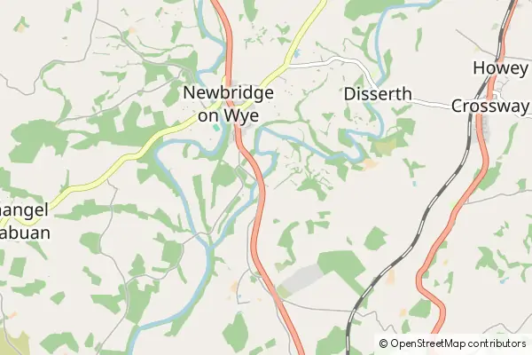 Mapa Newbridge-on-Wye