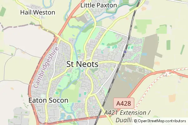 Mapa St. Neots