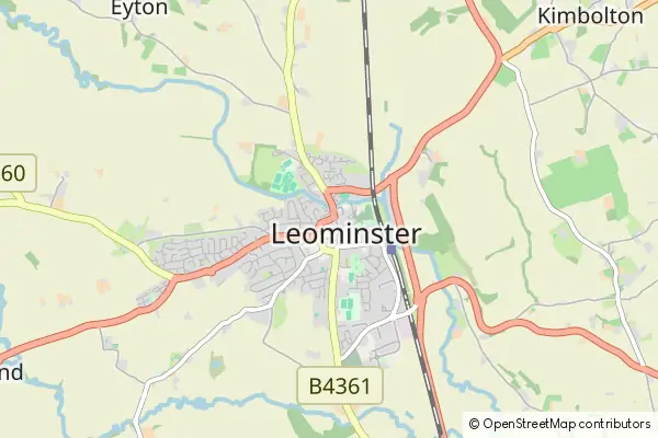 Mapa Leominster