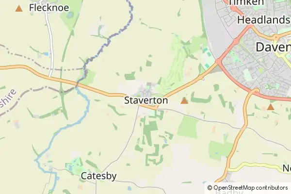 Mapa Staverton