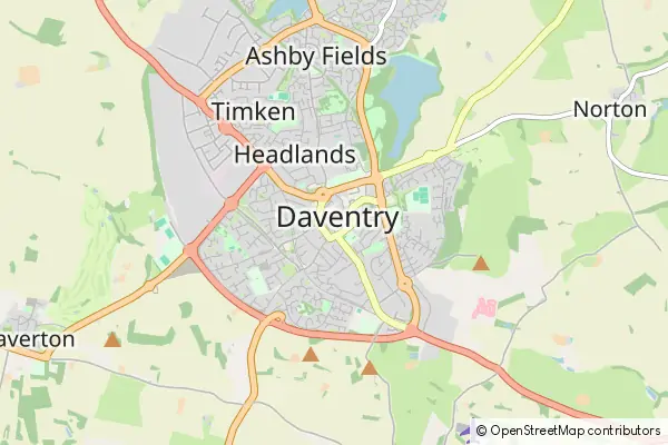 Mapa Daventry