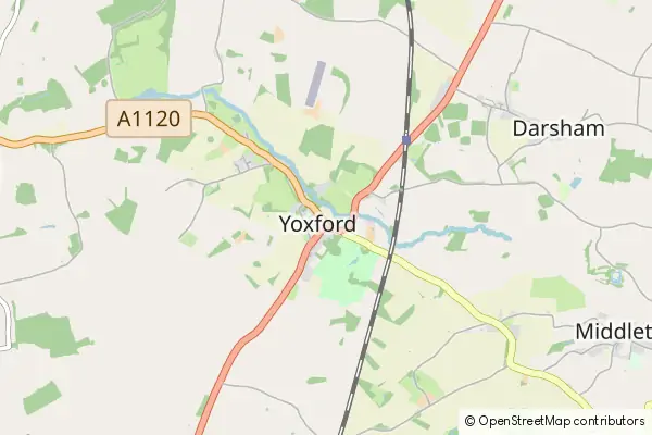 Mapa Yoxford