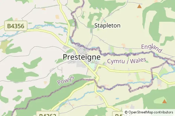 Mapa Presteigne