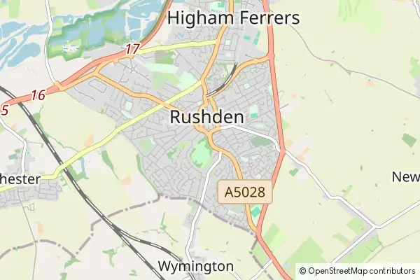 Mapa Rushden