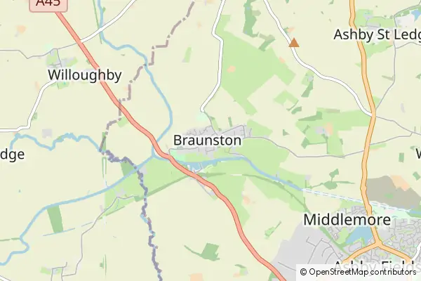 Mapa Braunston