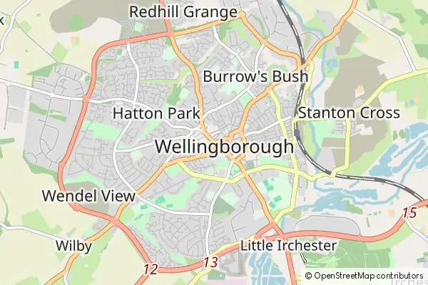 Mapa Wellingborough