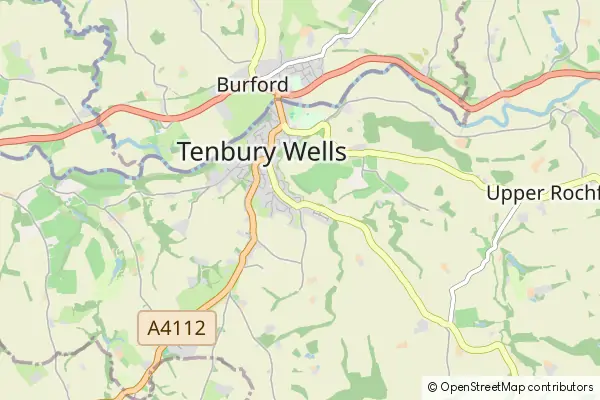 Mapa Tenbury Wells