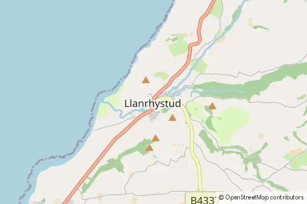 Mapa Llanrhystud