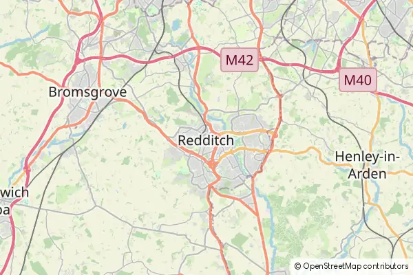 Mapa Redditch