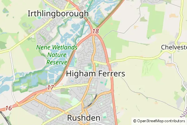 Mapa Higham Ferrers