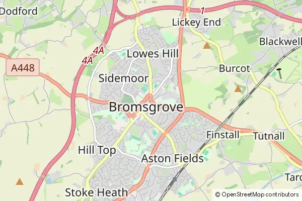 Mapa Bromsgrove