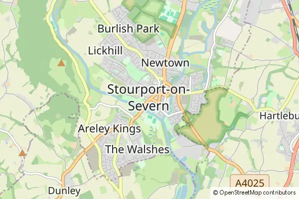 Mapa Stourport on Severn