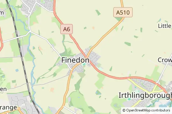 Mapa Finedon