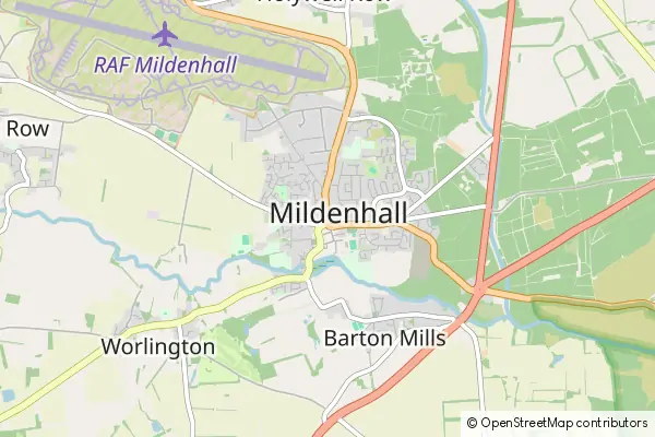 Mapa Mildenhall