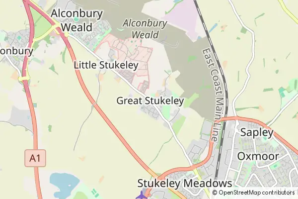 Mapa Great Stukeley