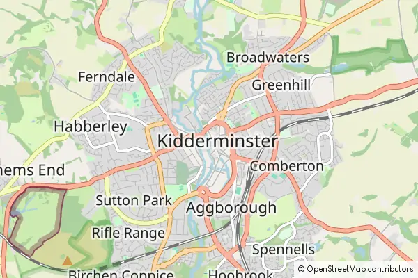 Mapa Kidderminster