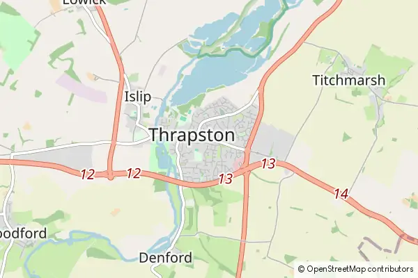 Mapa Thrapston