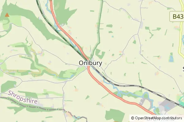 Mapa Onibury