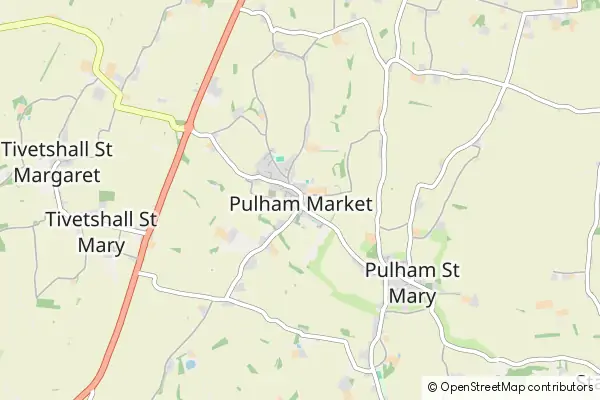 Mapa Pulham Market