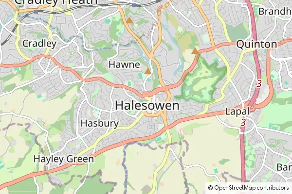 Mapa Halesowen