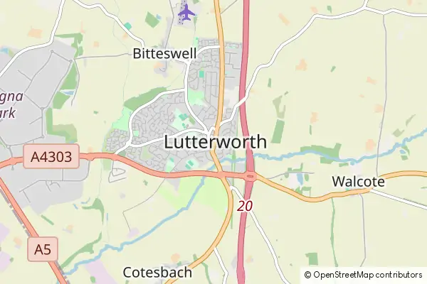 Mapa Lutterworth