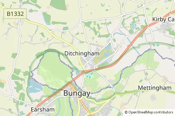 Mapa Ditchingham