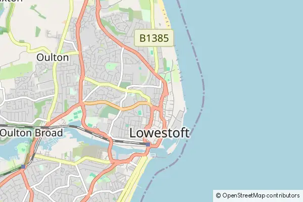 Mapa Lowestoft