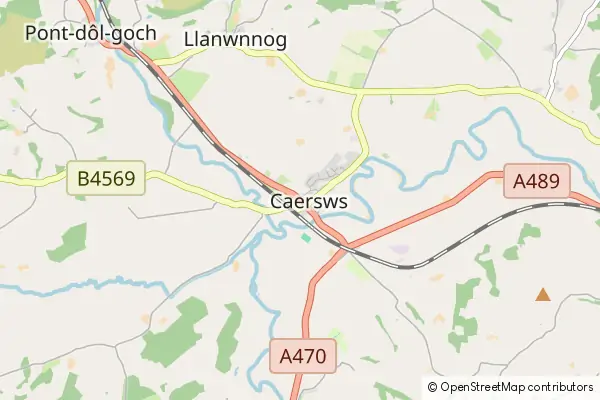 Mapa Caersws