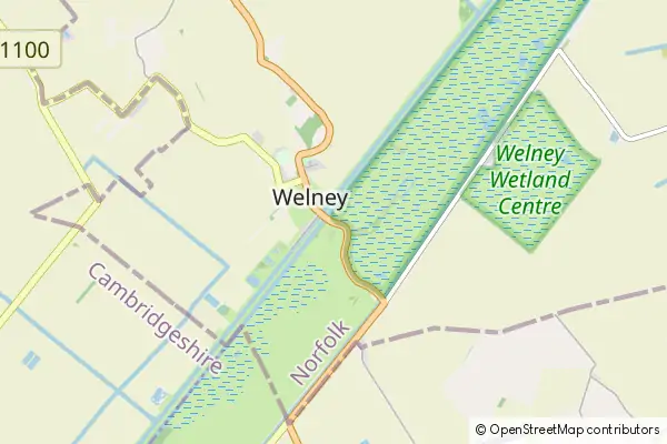 Mapa Welney