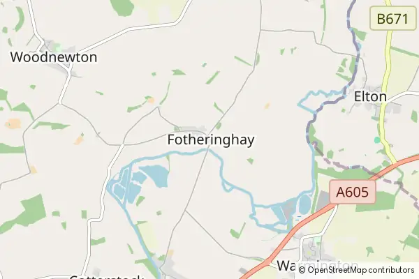 Mapa Fotheringhay