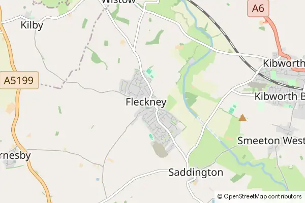 Mapa Fleckney