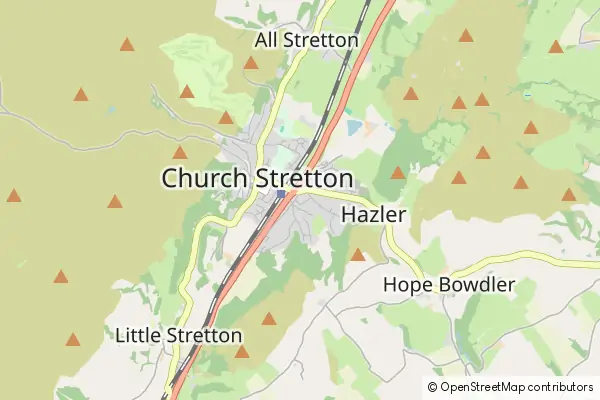 Mapa Church Stretton