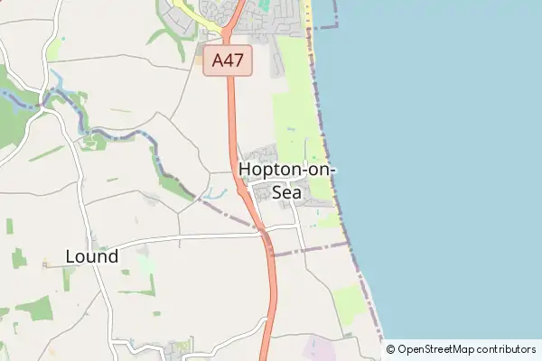 Mapa Hopton on Sea