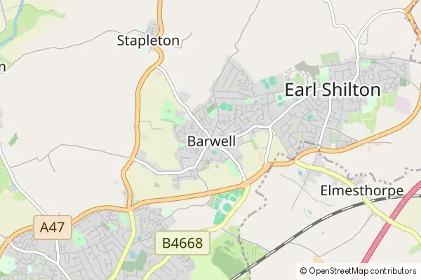 Mapa Barwell