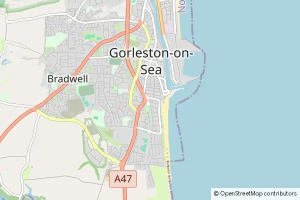 Mapa Gorleston-on-Sea