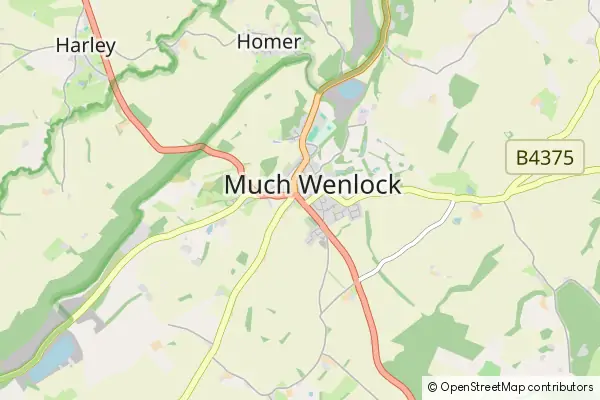 Mapa Much Wenlock