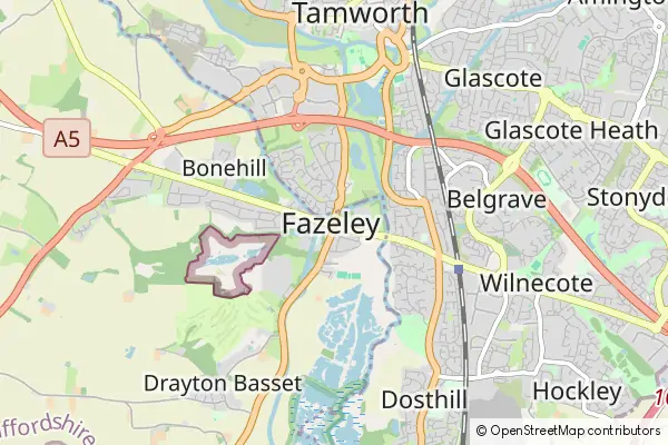 Mapa Fazeley