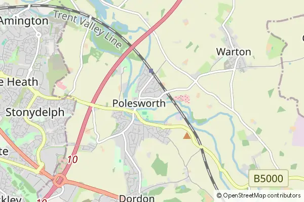 Mapa Polesworth